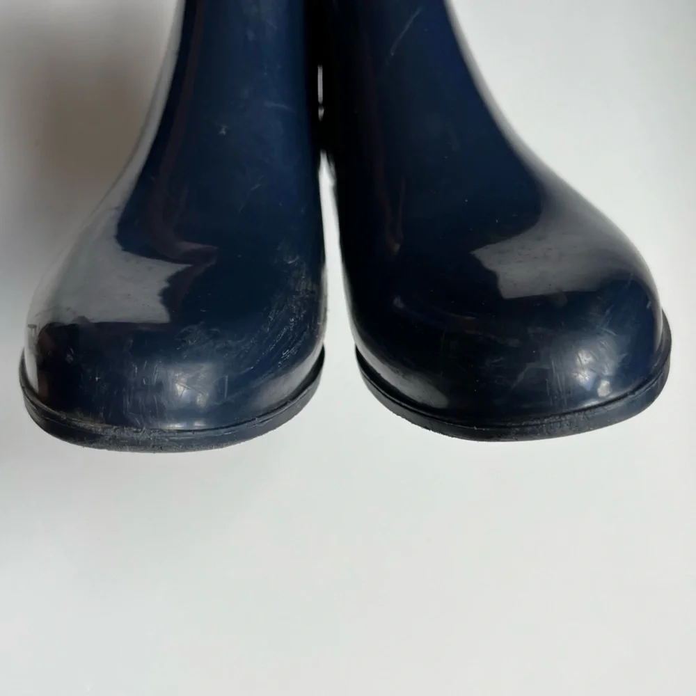 SAM EDELMAN Tinsley Rubber Rain Boot Navy Blue Size 9